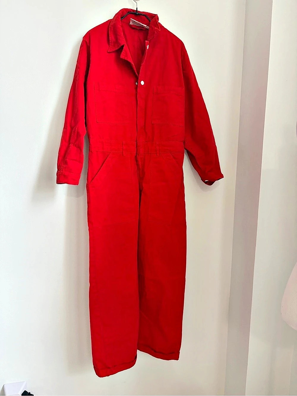 Big Bud Press Red Cotton Utility Jumpsuit Size Medium